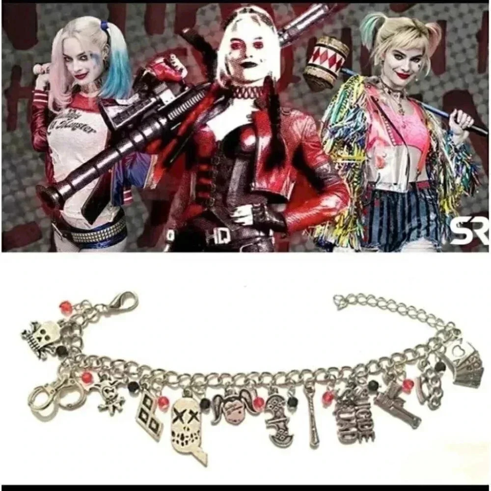 Harley Quinn Dc Comic Charm Bracelet